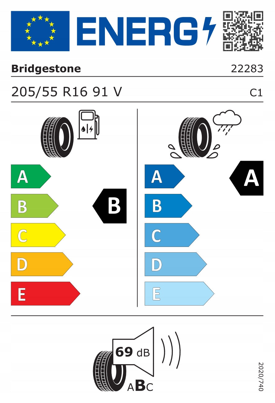 2 summer tyres 205/55R16 91V BRIDGESTONE Turanza 6 Enliten Season summer