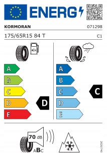 2 winter tyres 175/65R15 84T KORMORAN Snow Number of tires offered 2 pcs.