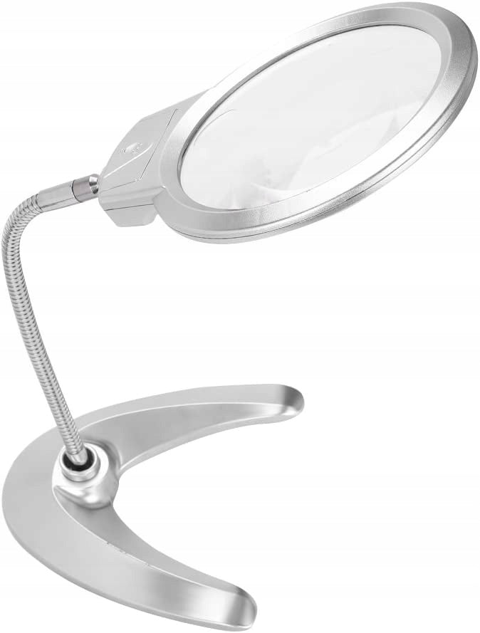 2 x 5x magnification reading lamp with light and after
