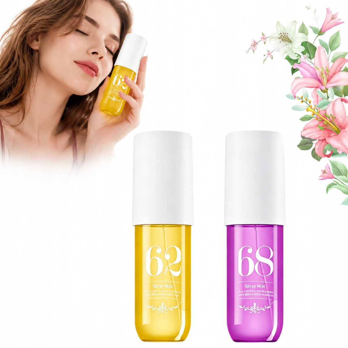 2 x 90ml Natural Scented MIST SET 62 68 MIST NEW