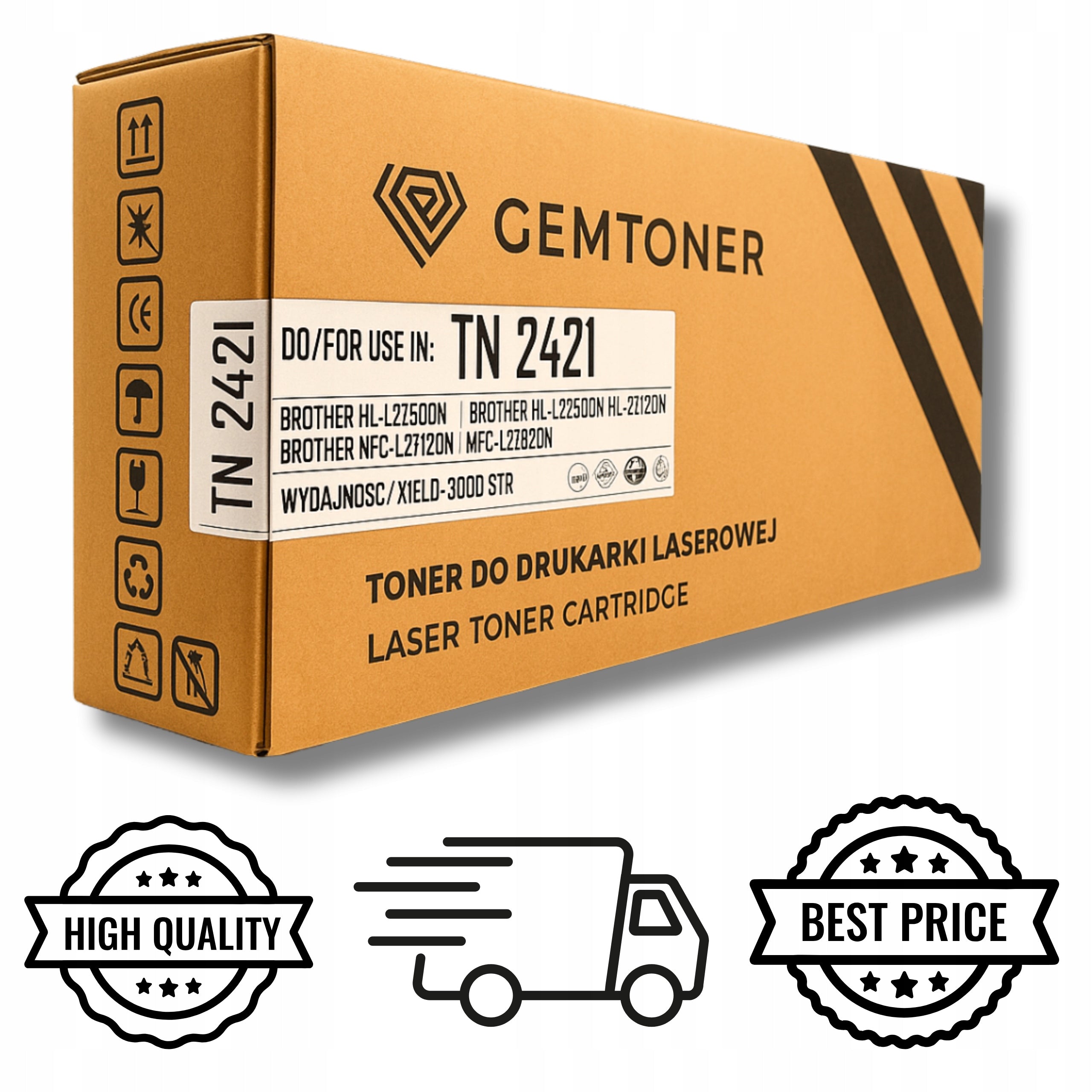 2 x BROTHER TN2421 XL MFC-L2712DN DCP-L2552DN MFC-L2732DW PRINTER TONER CARTRIDGE Manufacturer code TONER DO DRUKARKI LASEROWEJ TN-2421 HL-L2312D