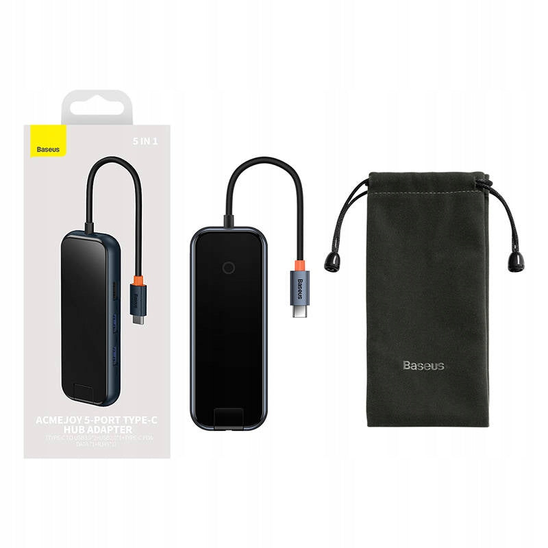 2 x Baseus Hub 5in1 AcmeJoy USB-C to USB PD + RJ45 100W Docking Station