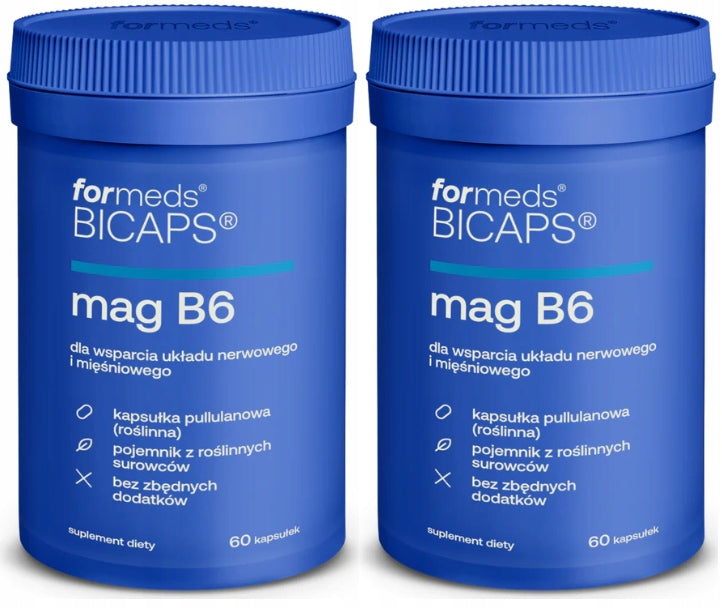 2 x Bicaps MAG B6 60capsules magnesium citrate FORMEDS SET