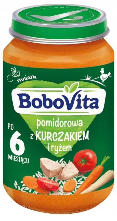 2 x BoboVita TOMATO CHICKEN RICE 6m+ 190g Soup Medical device no