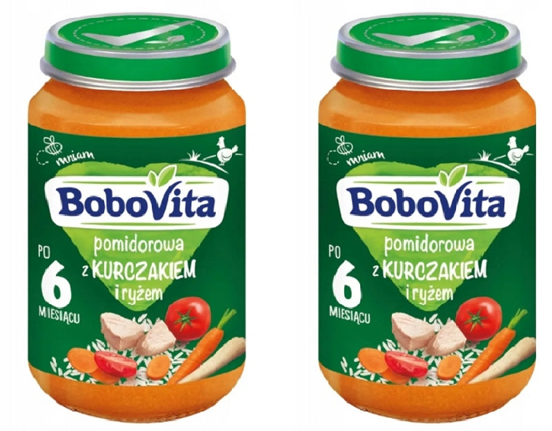 2 x BoboVita TOMATO CHICKEN RICE 6m+ 190g Soup