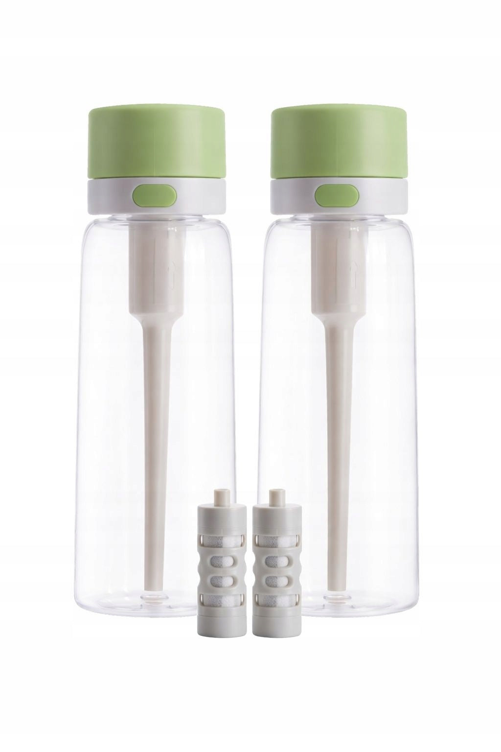 2 x Filter bottle Amazon Basics Solid 0,66 l green
