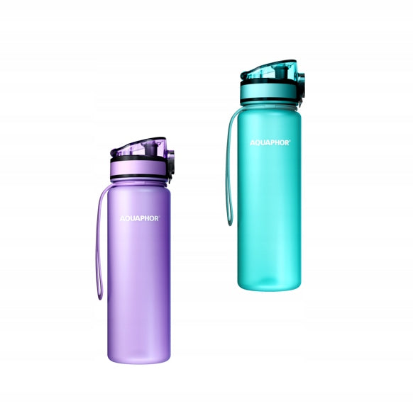 2 x Filter bottle Aquaphor City 0,5l lavender, mint