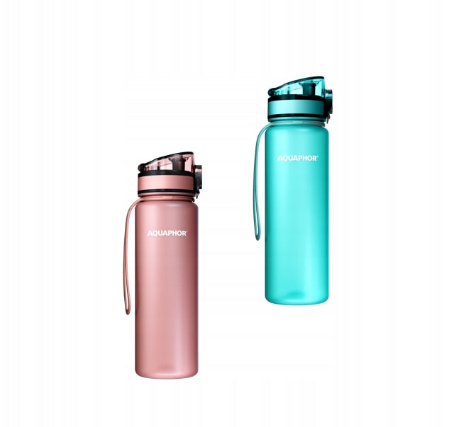 2 x Filter bottle Aquaphor City 0,5l powder pink, mint