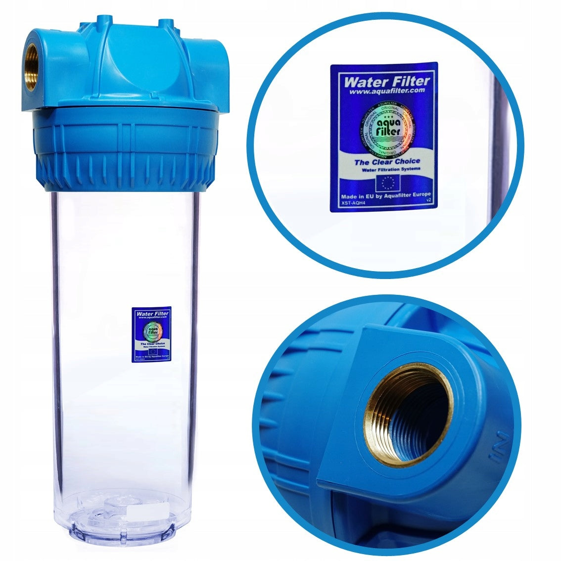 2 x IN-LINE BODY 3/4 WATER FILTER + 10 CARTRIDGES! Manufacturer code FHPR-3BS 5 x WKŁAD SZNURKOWY + 5 x WKŁA