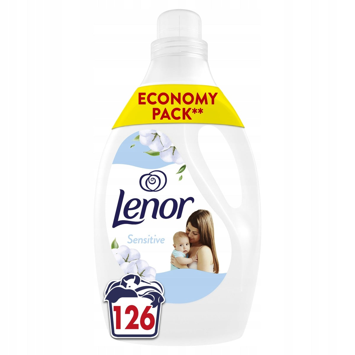 2 x Lenor Sensitive Fabric Rinsing Liquid, 2 x 126 Washes Packaging status original