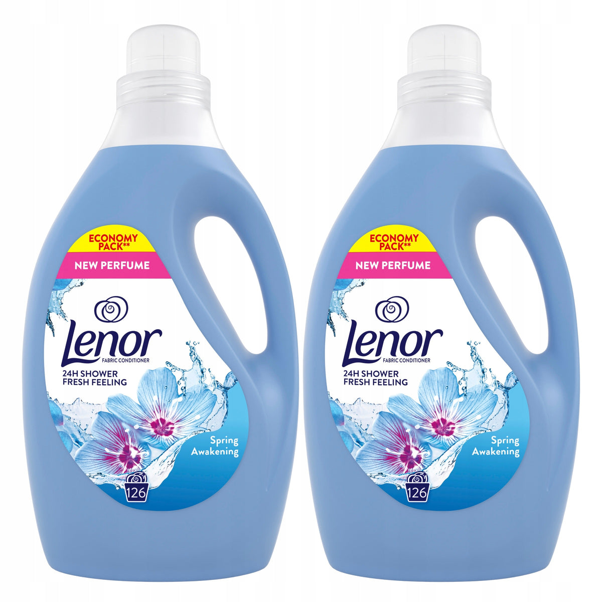 2 x Lenor Spring Awakening Rinsing Liquid, 2 x 2,65 l, 2 x up to 126 washes