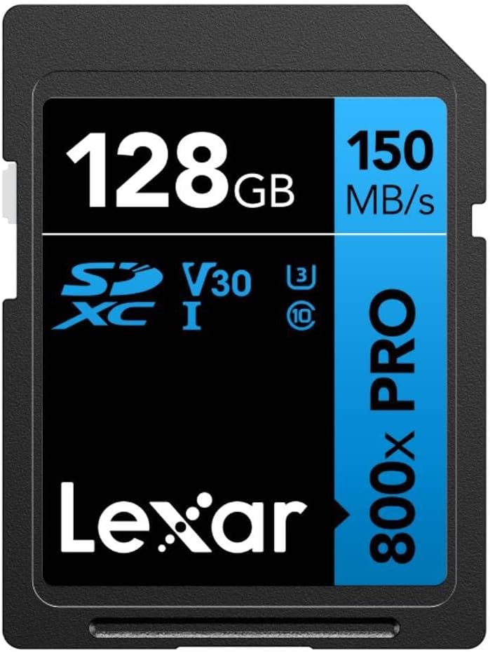 2 x Lexar LSD0800P128G-BNNNG memory card 128GB High-Performance 800x SDXC