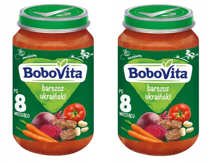 2 x Lunch Bobovita UKRAINIAN BORSCHT 190g Beef Vegetables