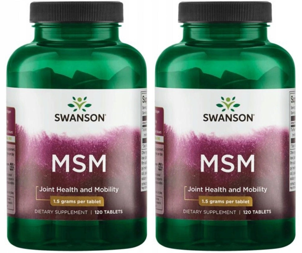 2 x MSM TruFlex 1500mg 120 tabl, Swanson