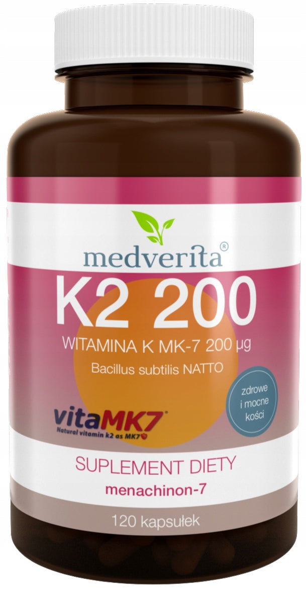 2 x Medverita Vitamin K2 MK-7 200ug 120 kaps. Heart Bone Circulation System Medical device no
