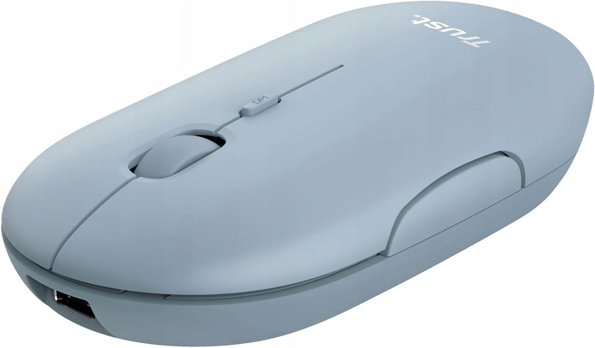 2 x Mouse Rechargeable Wireless Flat Trust Puck Bluetooth