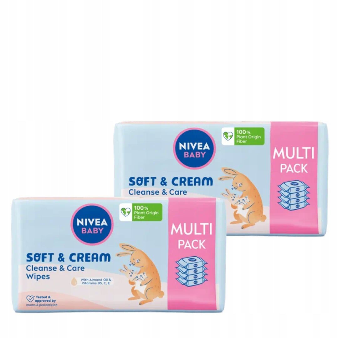2 x NIVEA BABY Baby Wipes Soft & Cream 4x57 pcs (456 pieces) EAN (GTIN) 9005800374420