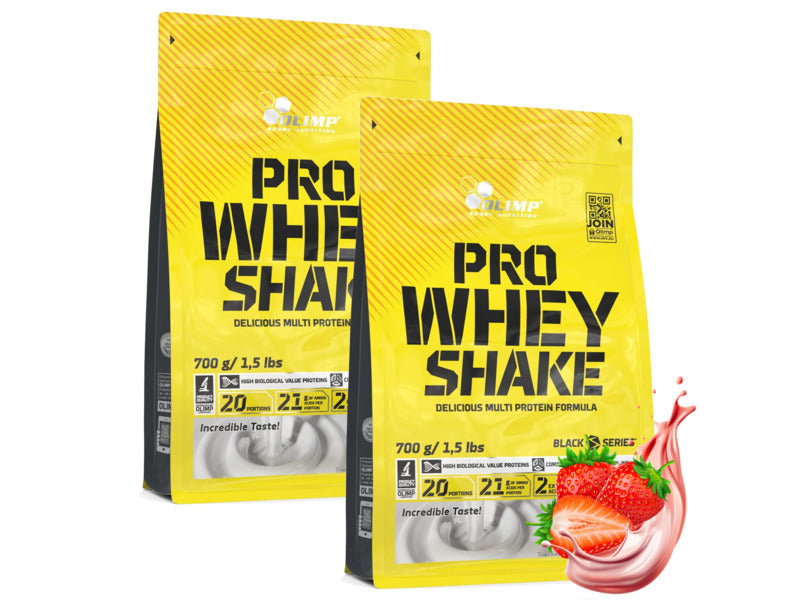 2 x OLIMP Pro Whey Strawberry Shake Protein Conditioner (700 g)