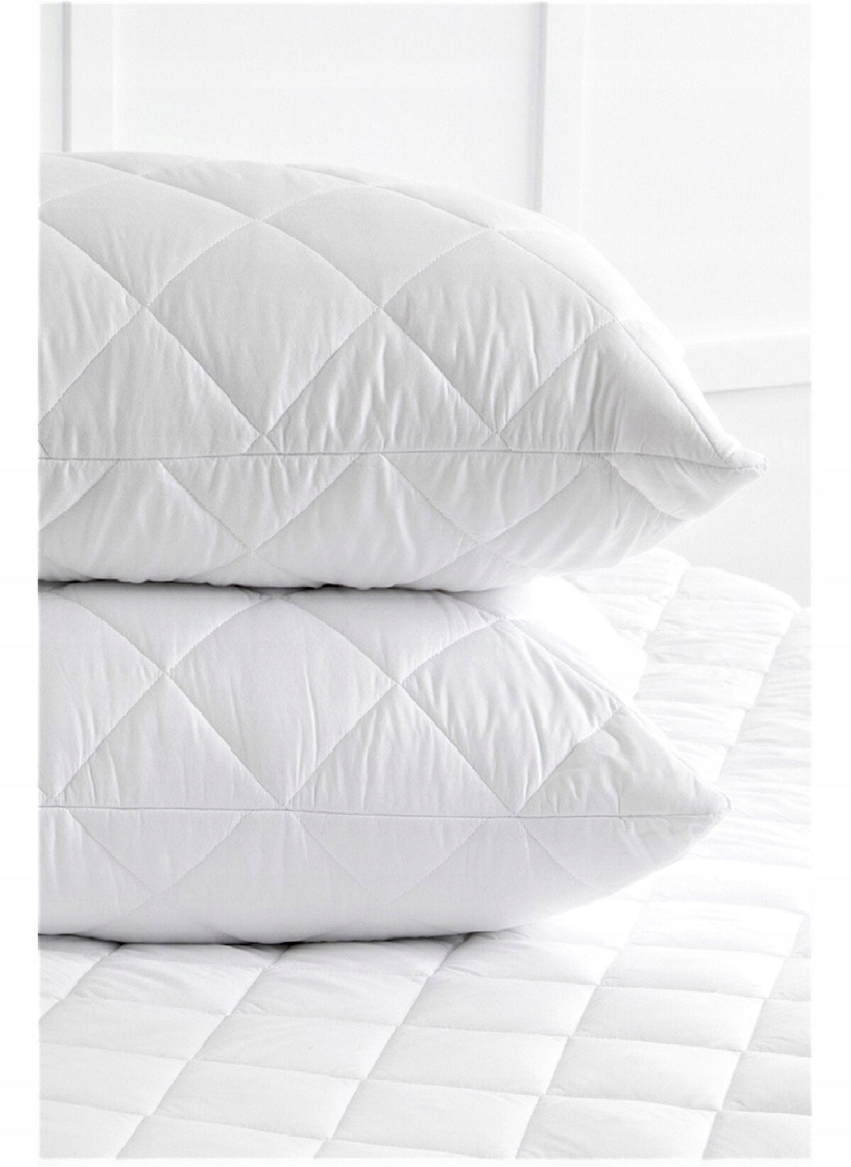 2 x PILLOW 50x60 ANTI-ALLERGIC QUILTED THICK SET PREMIUM ZIPPER EAN (GTIN) 5900805955282