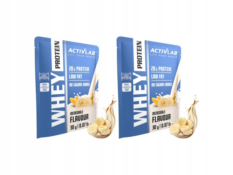2 x Protein Conditioner ACTIVLAB Whey Protein WPC 85 Banana (30 g) Sugar Free