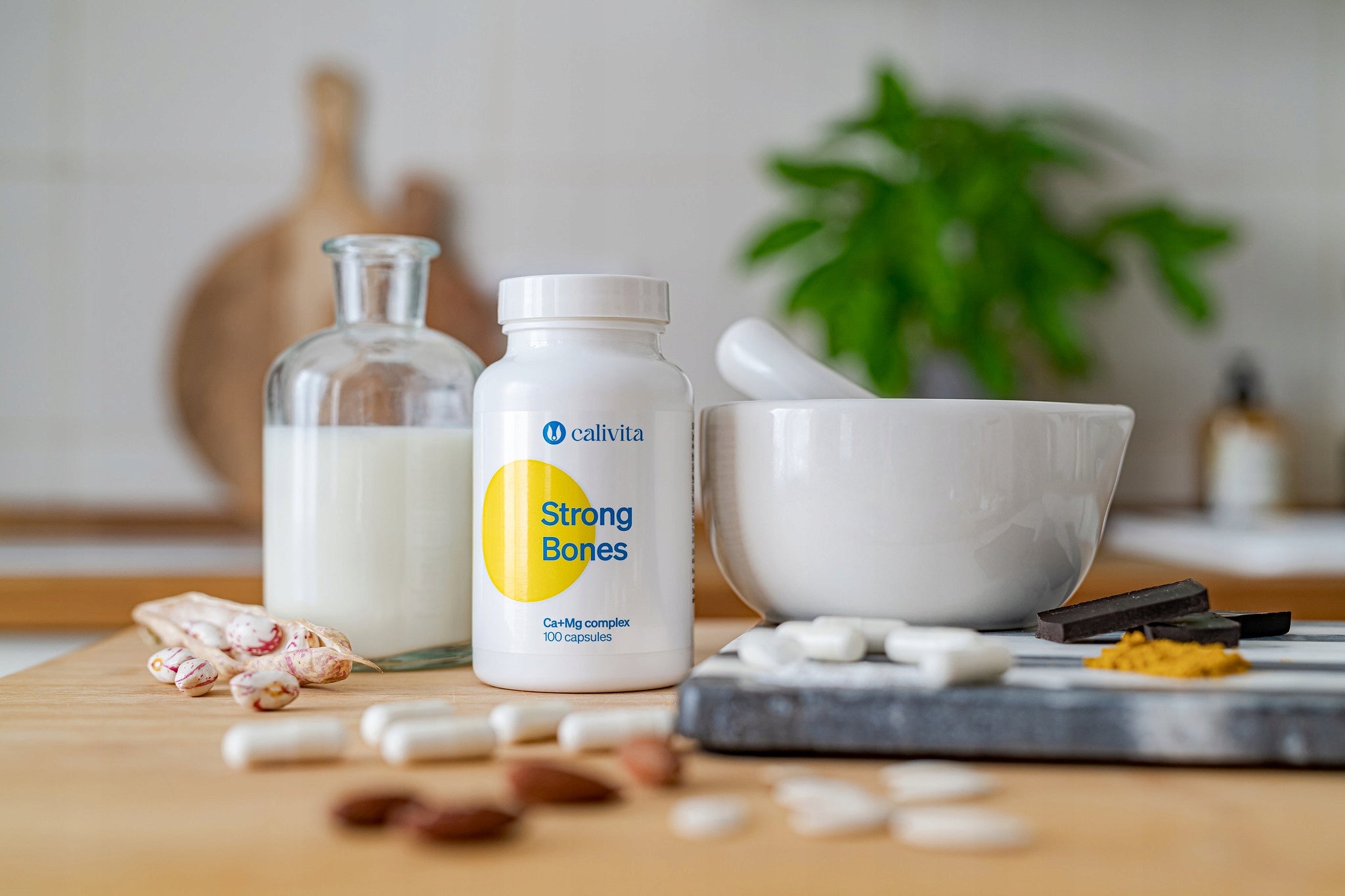2 x STRONG BONES CaliVita 100 caps. calcium magnesium 2:1 chelate bone joints Brand Calivita