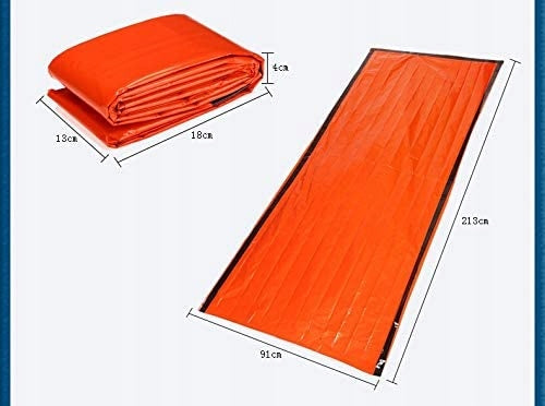 2 x SURVIVAL THERMAL SLEEPING BAG RESCUE BLANKET Packaging status original