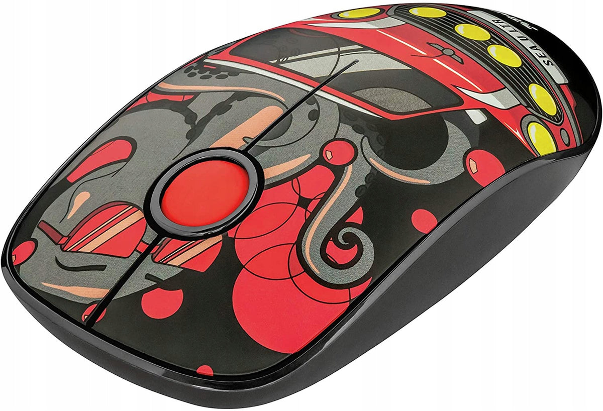 2 x Silent Click Wireless Mouse Slim Flat Mouse Color multicolor