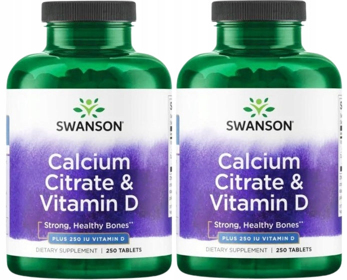 2 x Swanson Calcium Citrate & Vitamin D - Calcium Citrate & Vitamin D-3