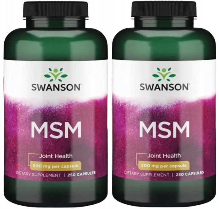 2 x Swanson MSM 500mg 250cap Organic Sulfur Strong Nails Healthy joints