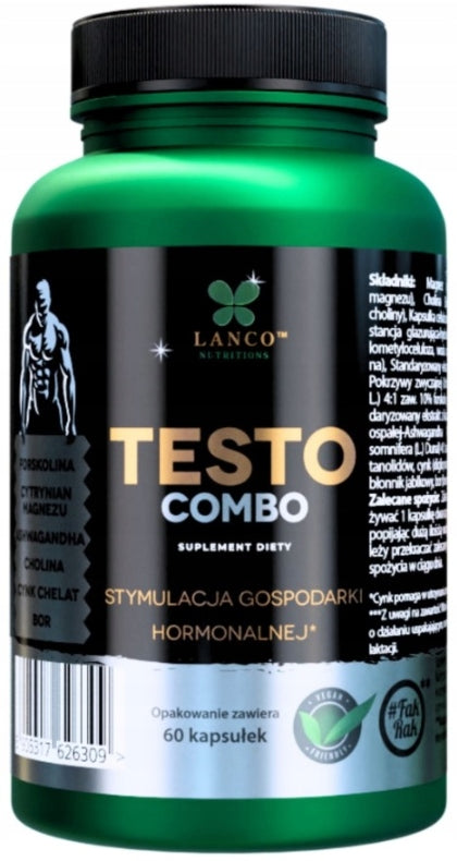 2 x TESTO COMBO 60 kaps, Lanco Nutritions Expiration date not specified