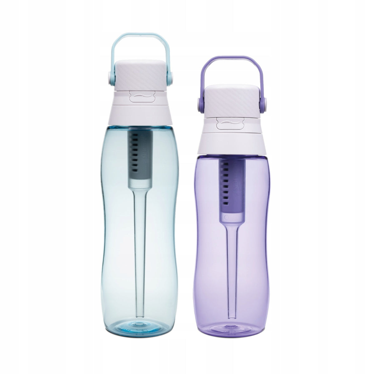 2 x Tritan Filter Bottle - Lavender 500ml, Sky Blue 750ml