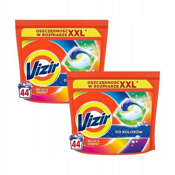 2 x VIZIR Color Fresh Color Washing Capsules, 2 x 44 Pieces