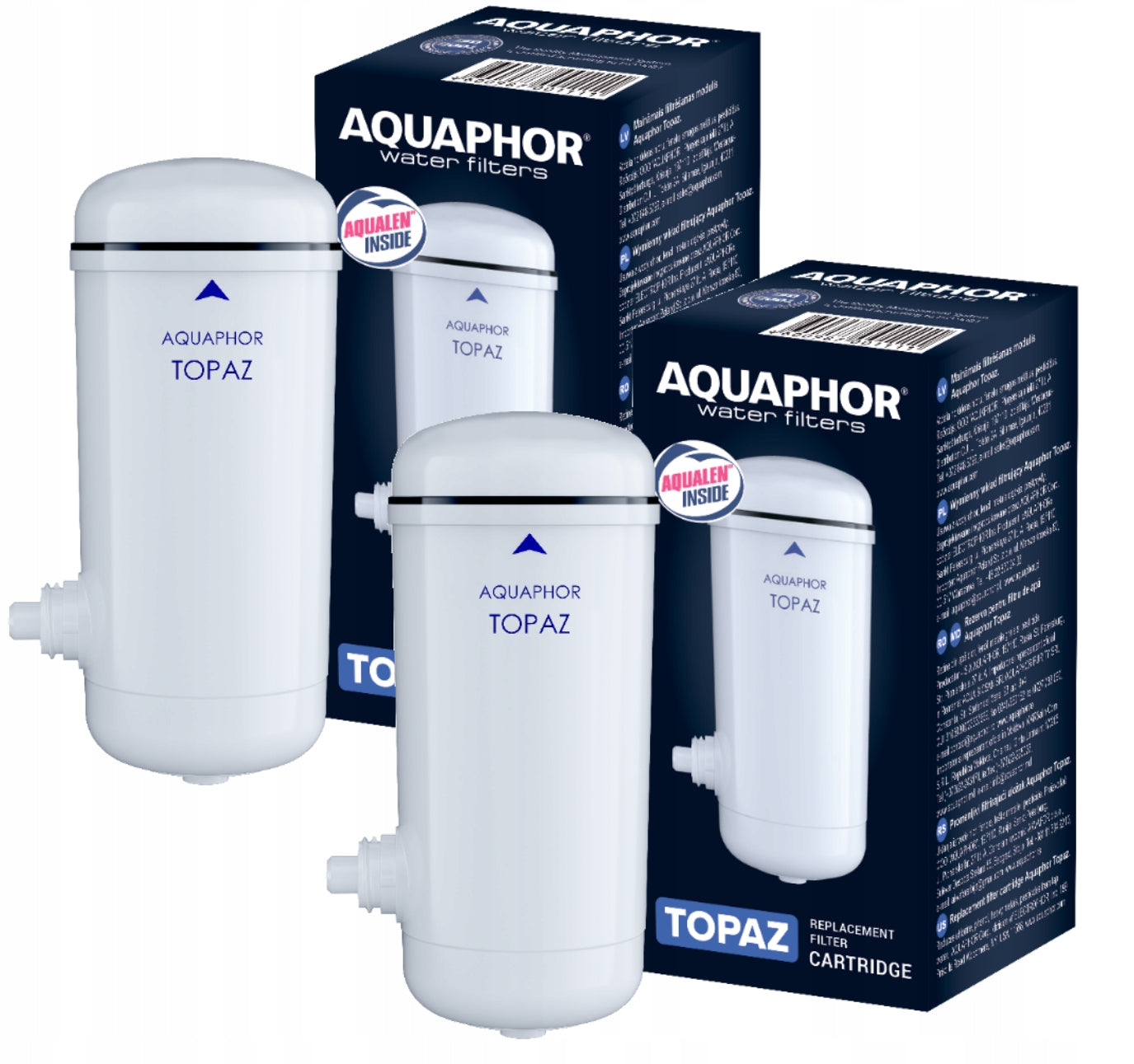 2 x Water filter cartridge for tap Aquaphor Topaz
