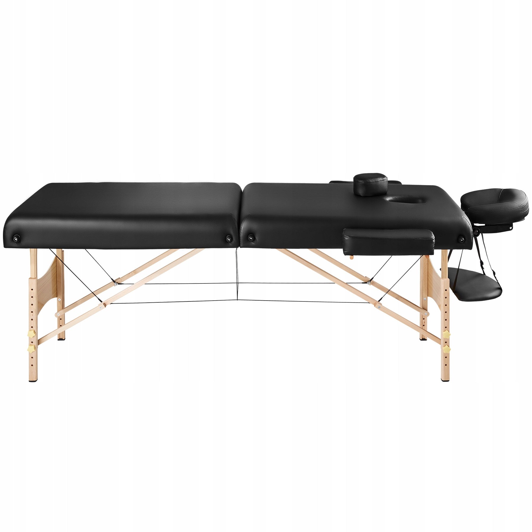 2-zone massage table set with 7,5 cm padding and wooden frame Brand TecTake