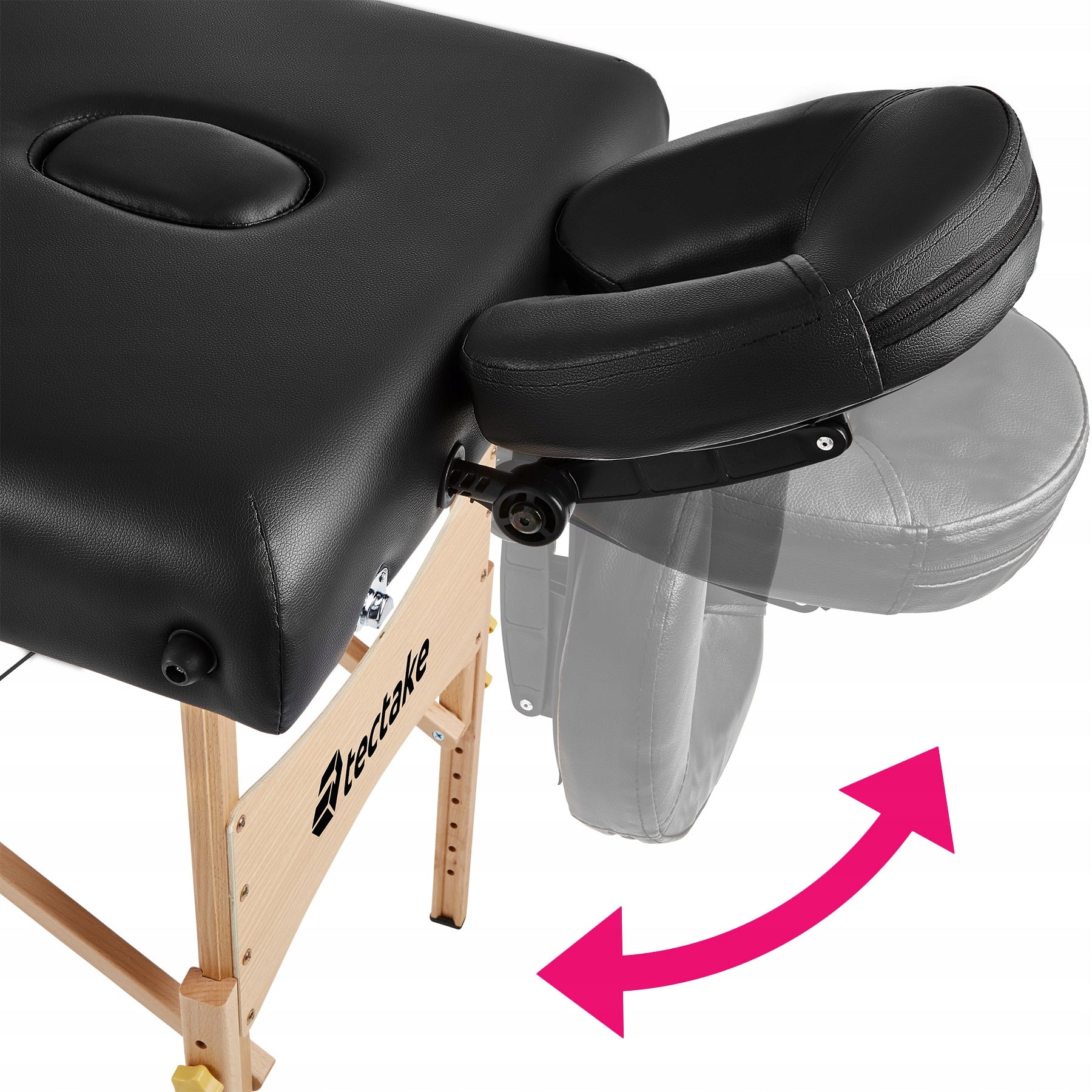 2-zone massage table set with 7,5 cm padding and wooden frame Packaging status original