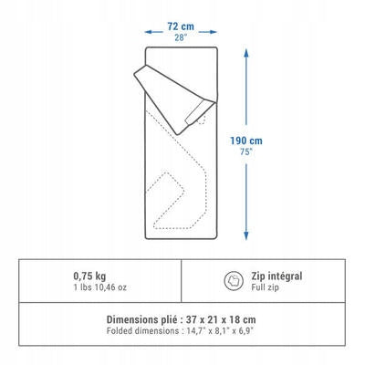 20° Basic Camping Sleeping Bag Packaging status original