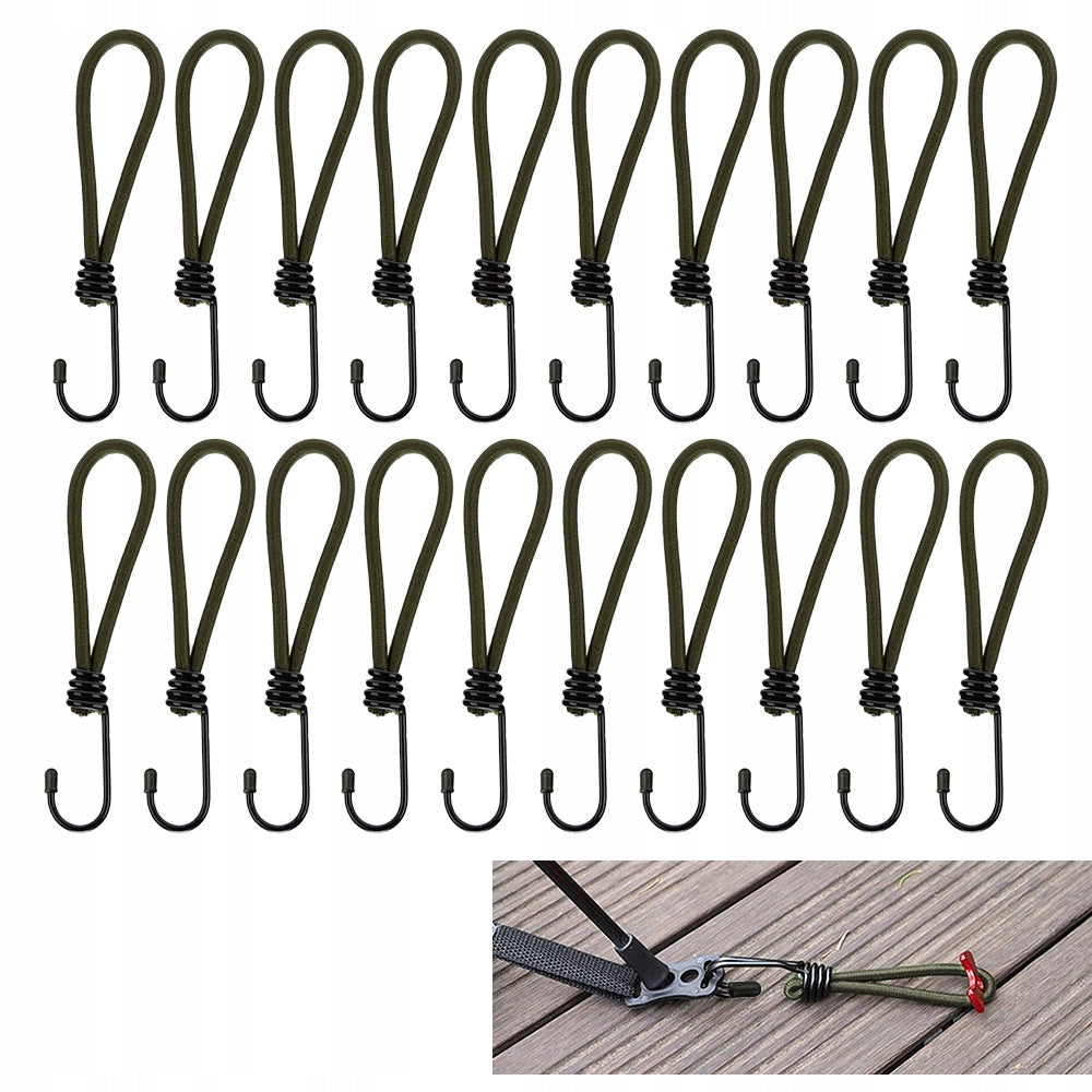 20 ELASTIC BUCKLES FOR EXTERNAL, TARPAULIN TENSIONING ROPES