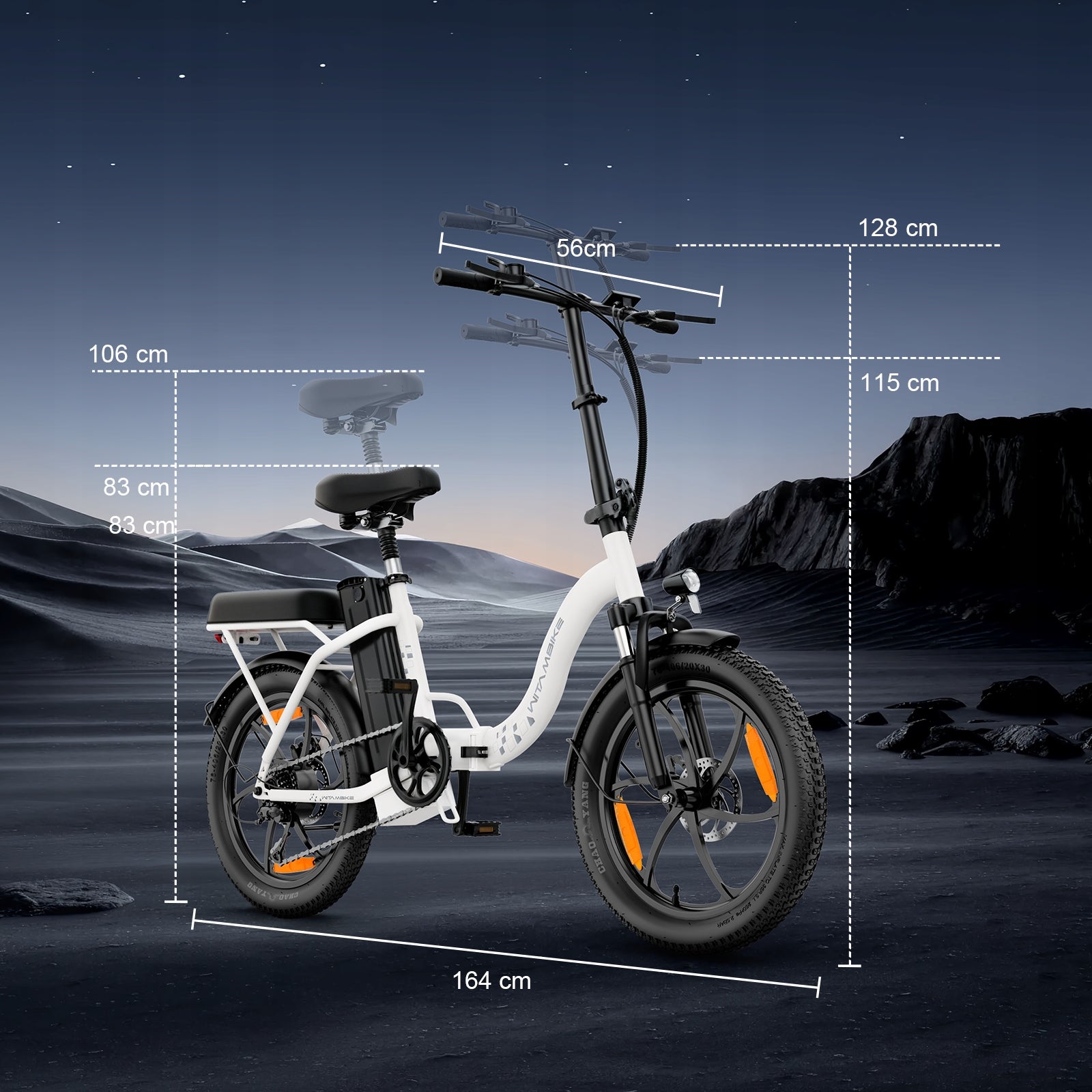 20" Electric Bike C16 250W 48V 16Ah 100KM 25KM/H E-BIKE Women's Men's PL Manufacturer code 100KM 25KM/H E-BIKE 7-biegowa PL