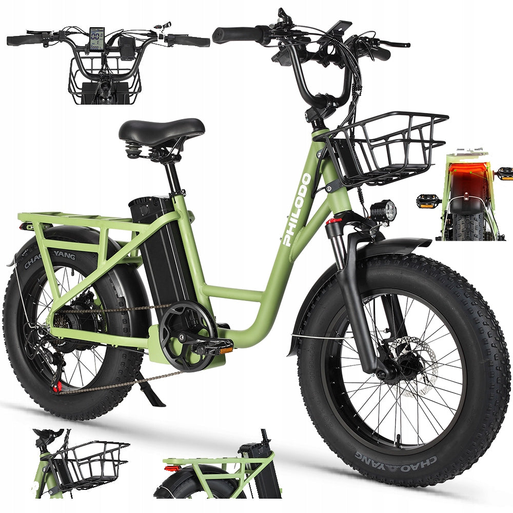 20" PHILODO T1 Off-road Electric Vehicle 1000W 20Ah 45KM/h 100KM Oil brake