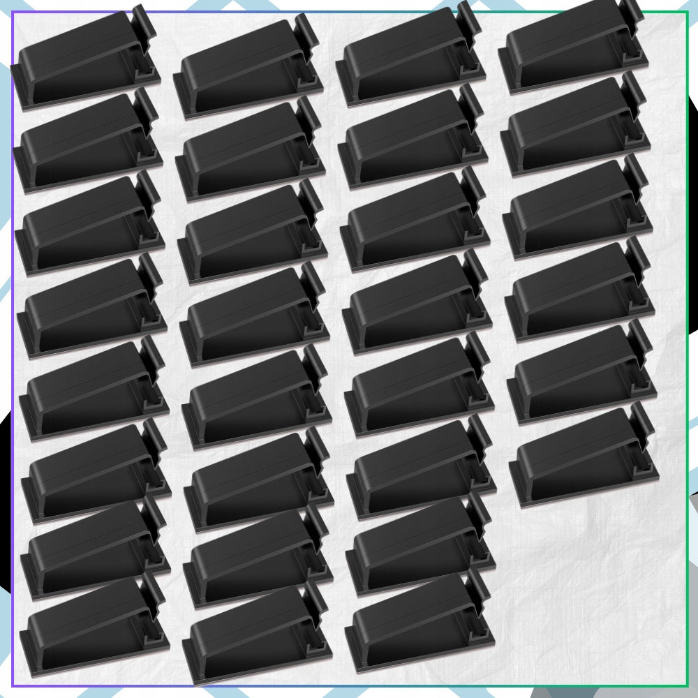 20 Pcs Black Self Adhesive Cable Clips Organizer Tape 3M EAN (GTIN) 5905042422849