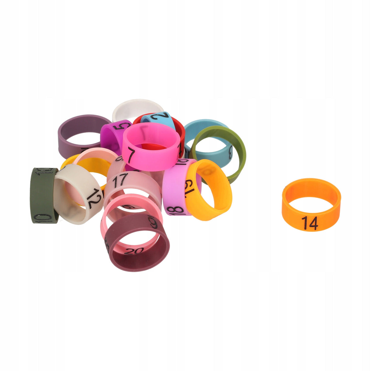 20 Pcs Microphone Rings Identical Number 1 to 20 Soft 2C Manufacturer code AG250729045979