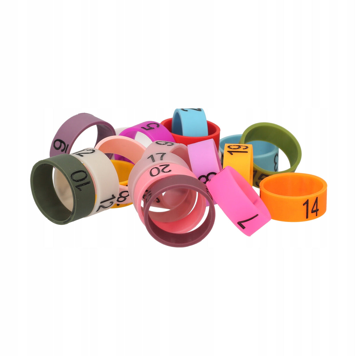 20 Pcs Microphone Rings Identical Number 1 to 20 Soft J1 Brand no brand