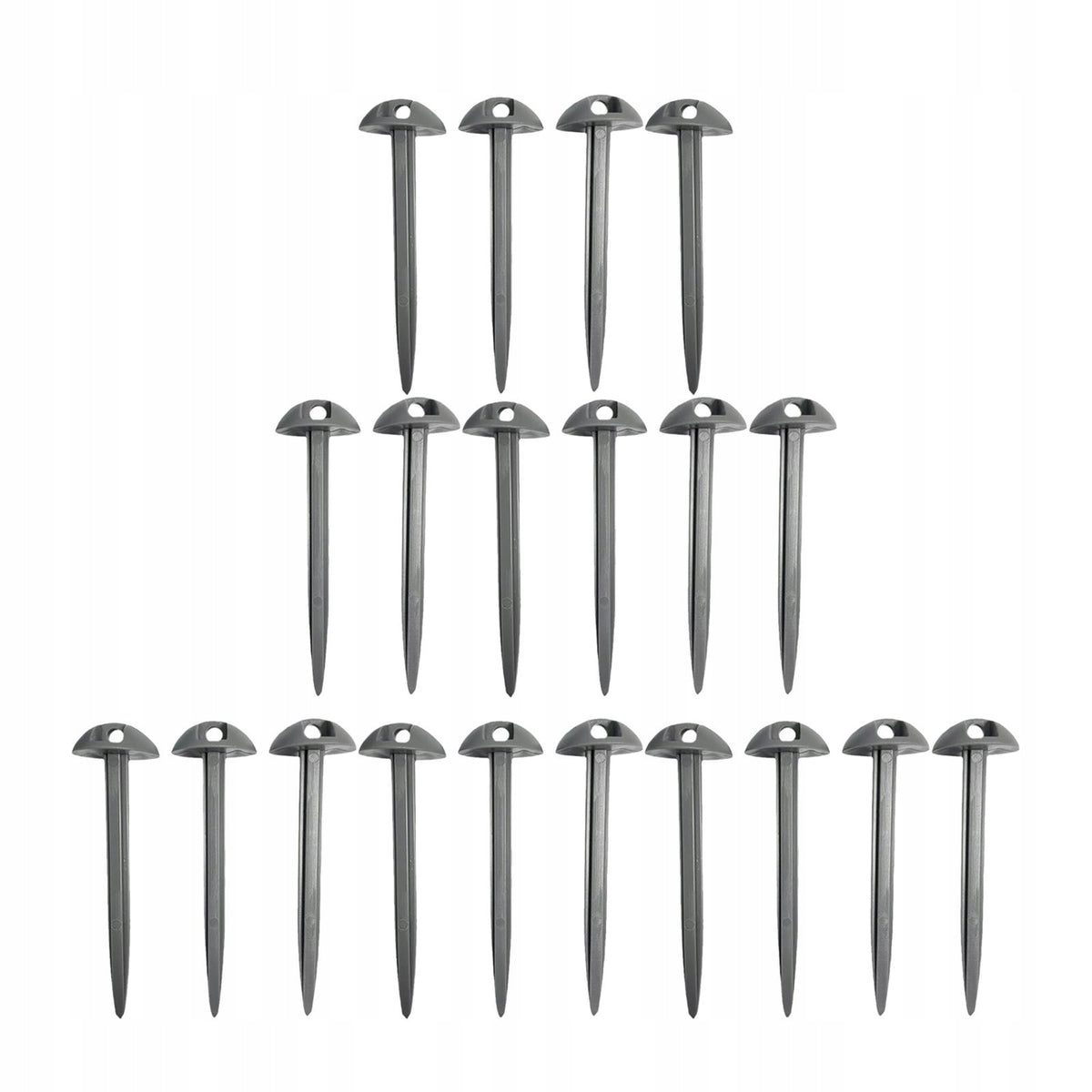 20 Pieces Tent Pegs Outdoor RV Rug Stakes Tent Nails Grey Camping Pegs Packaging status original
