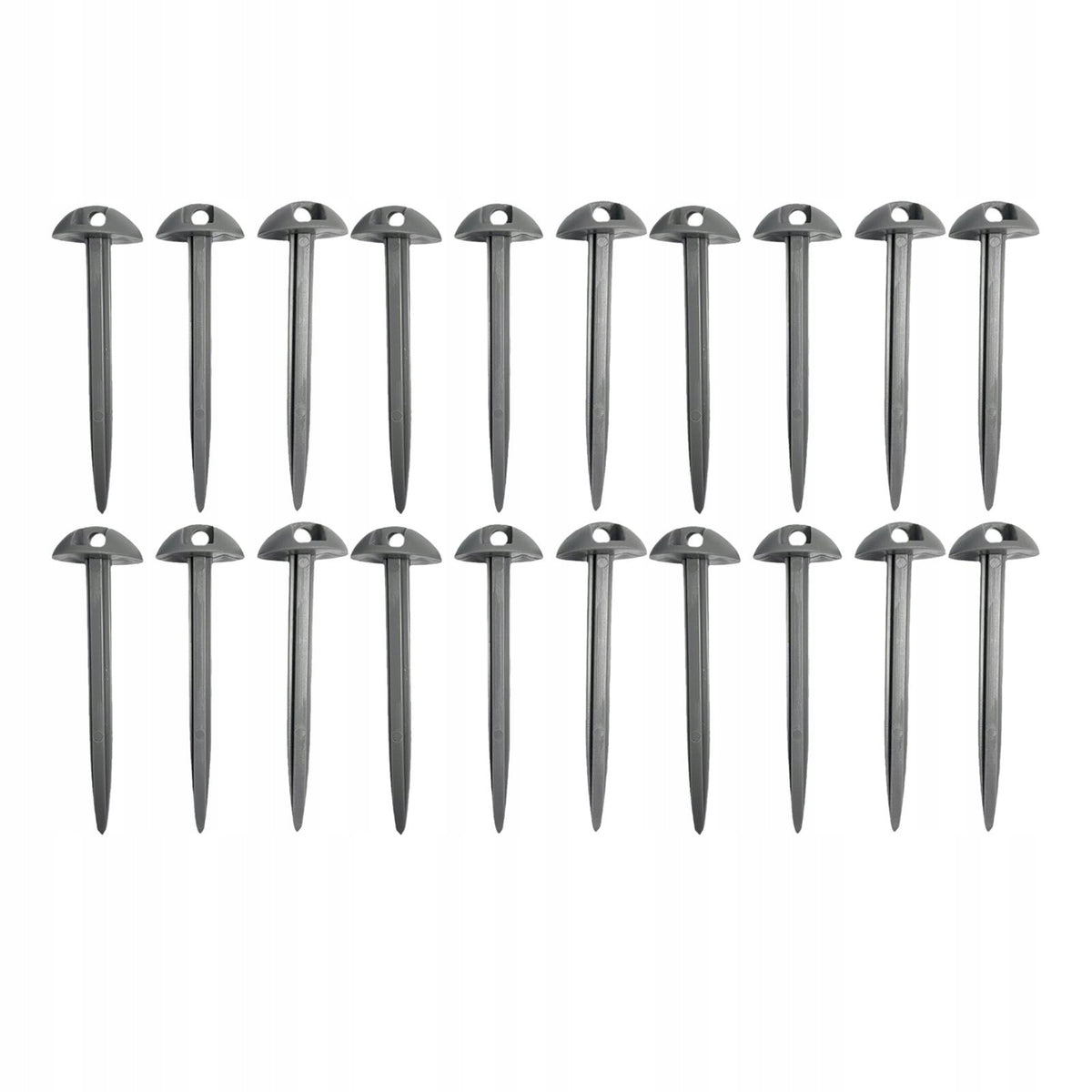 20 Pieces Tent Pegs Outdoor RV Rug Stakes Tent Nails Grey Camping Pegs