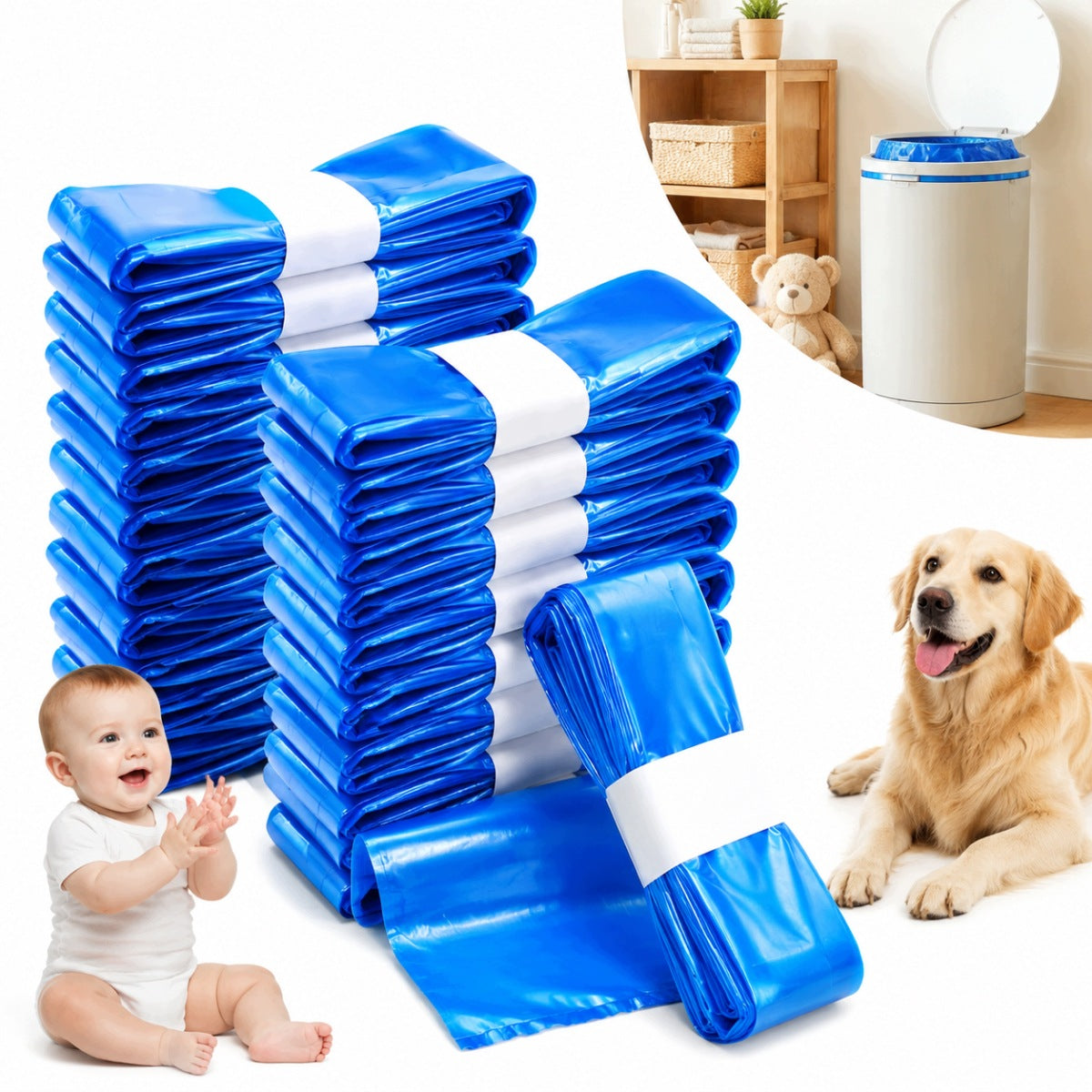 20 x For ANGELCARE Refills Diaper Basket Bags