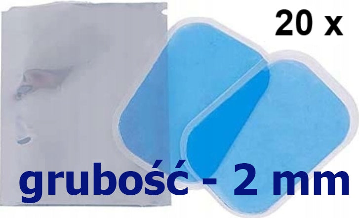 20 x Gel Overlays for EMS Electrostimulators - 2mm THICK