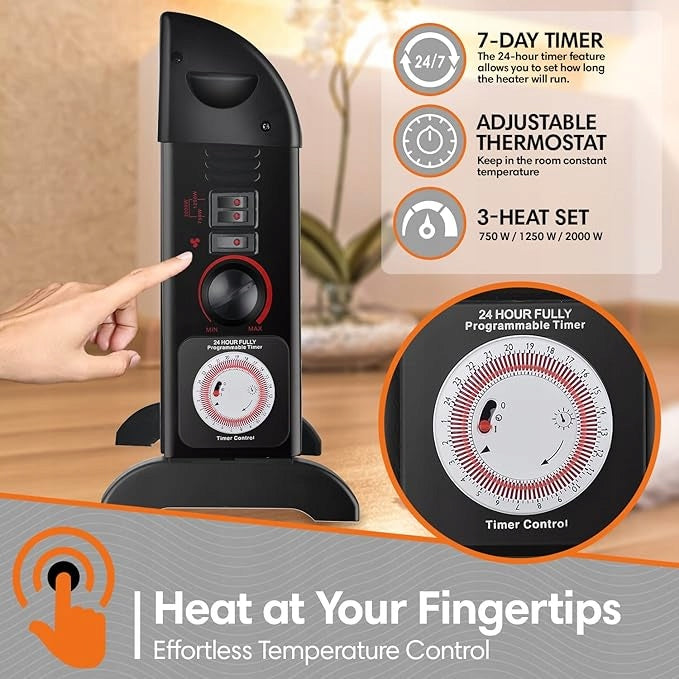 2000 W convector with 3 power levels: 750 W -1250 W - 2000 W. Packaging status original