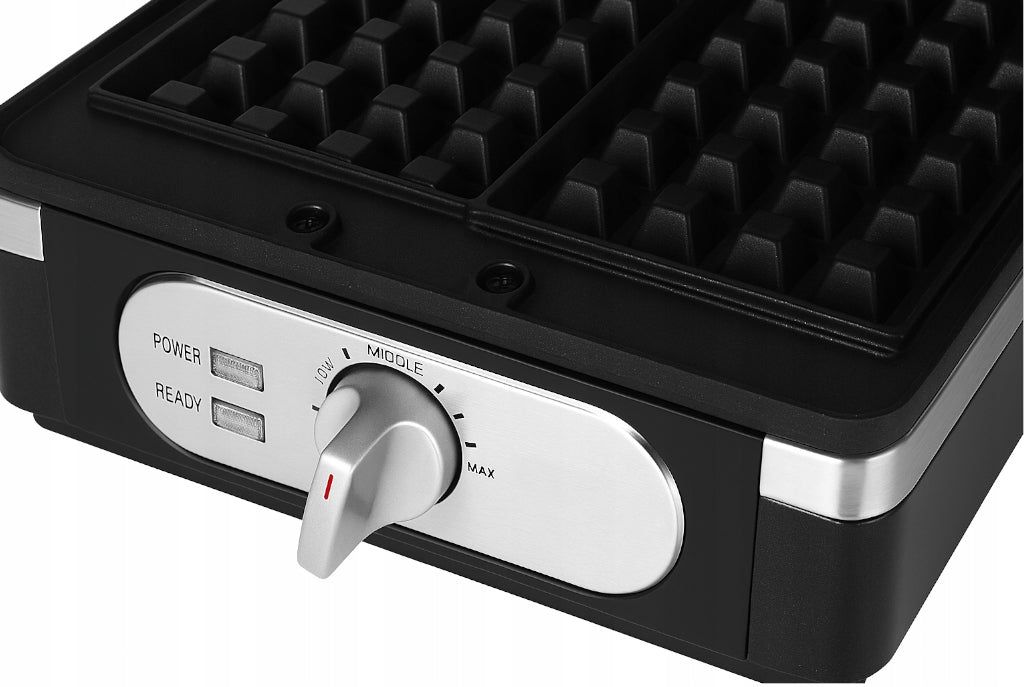 2000W 2 CRUNCHY FLUFFY WAFFLE MAKER WITH TEMPERATURE CONTROL SOLID Packaging status original