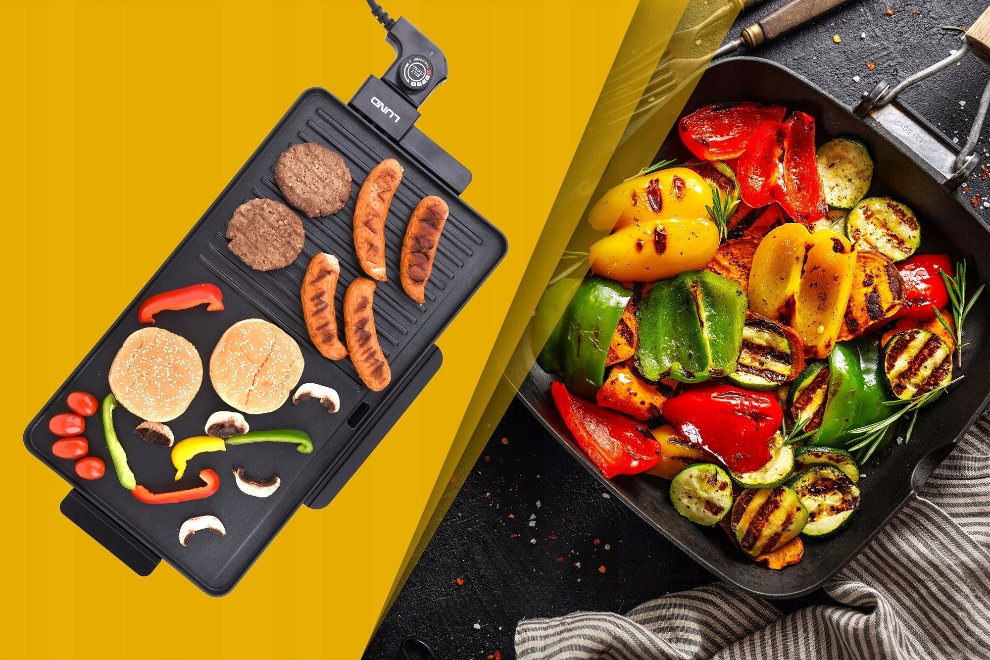 2000W ELECTRIC TABLE GRILL WITH ADJUSTABLE TEMP Model 571651935