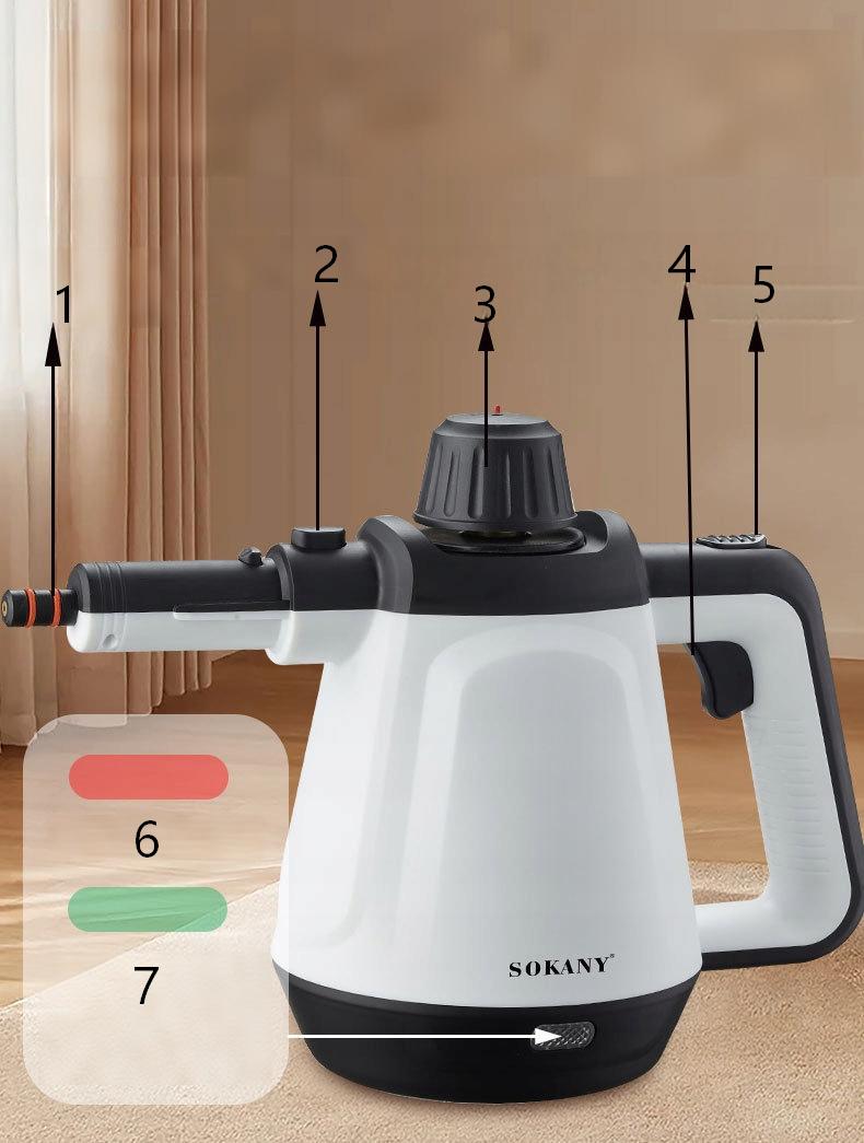 2000WSteam Cleaner Steam Mop Cleaning Set for Windows, Grout and Upholstery Power 2000 W